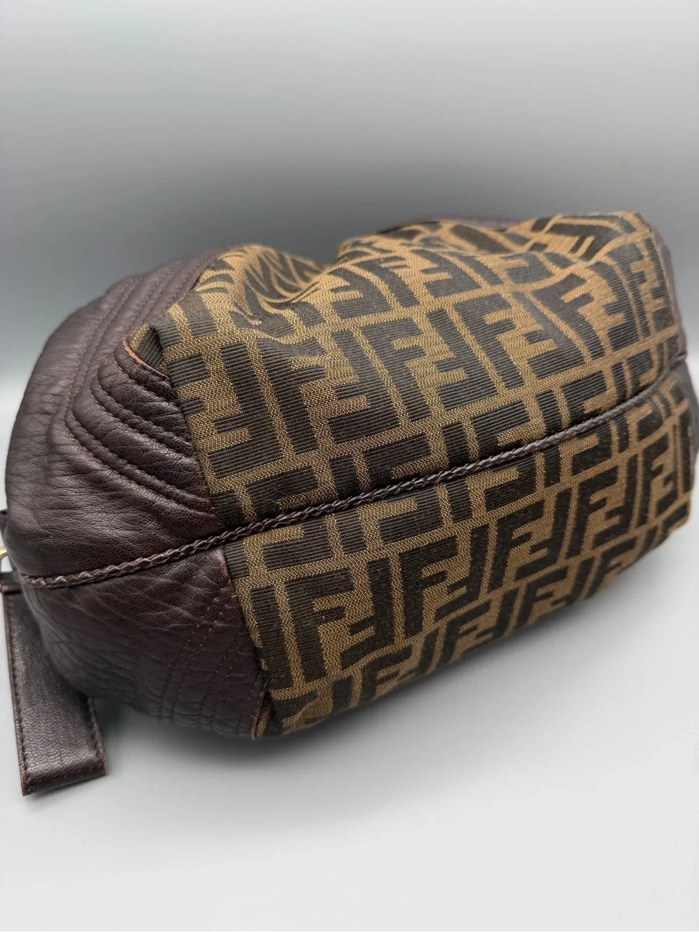 Fendi Mini Spy Bag - Brown Zucca Canvas & Leather Top-Handle Bag